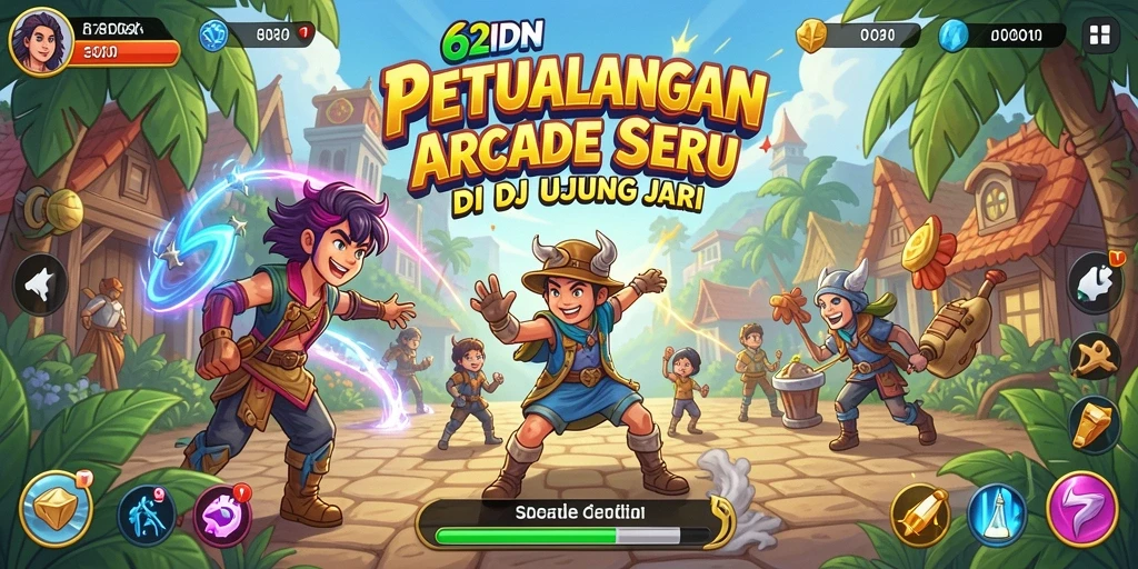 Tampilan menarik permainan arcade yang menegangkan dan seru.
