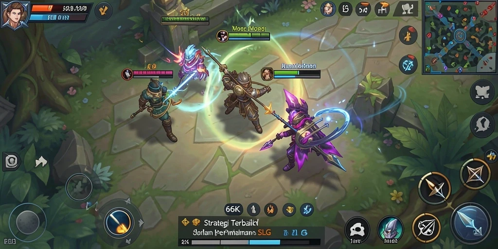 Screenshot utama 66K yang menunjukkan seru gameplay SLG.