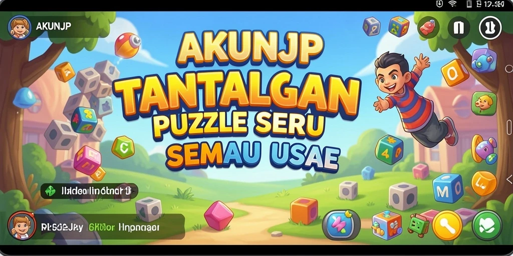 Screenshot gameplay AKUNJP menampilkan teka-teki yang menarik dan menantang.