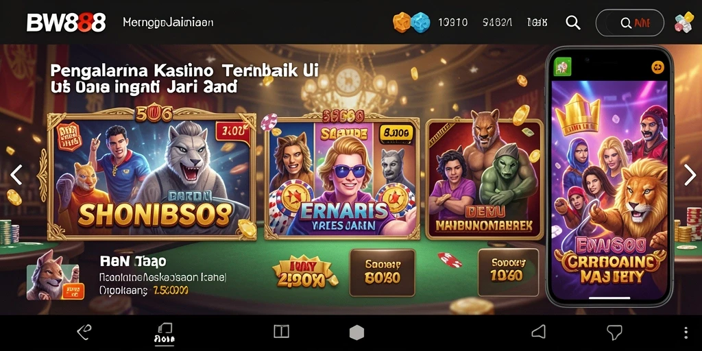 Tampilan gameplay Kasino yang menarik dan mengasyikkan di BW888.