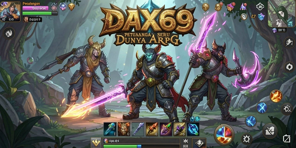 Screenshot utamanya menunjukkan pertarungan mendebarkan di dunia <strong>DAX69</strong>.