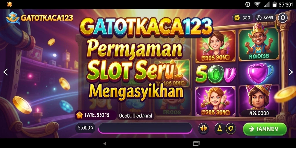 Tampilan gameplay GATOTKACA123 yang menegangkan dan penuh warna.