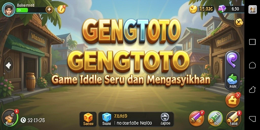 Screenshot utama GENGTOTO menampilkan karakter dalam aksi gameplay Idle.