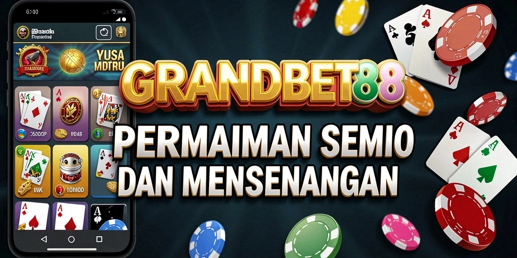 Screenshot gameplay GRANDBET88 menampilkan suasana permainan domino yang menarik.