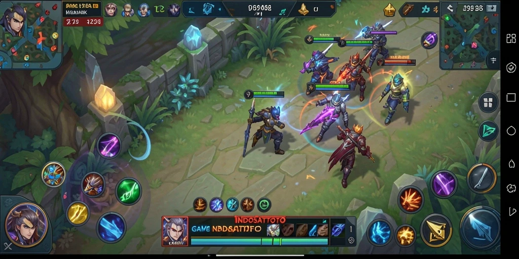 Tangkapan layar gameplay <strong>INDOSATTOTO</strong> yang menampilkan pertarungan seru antar karakter.
