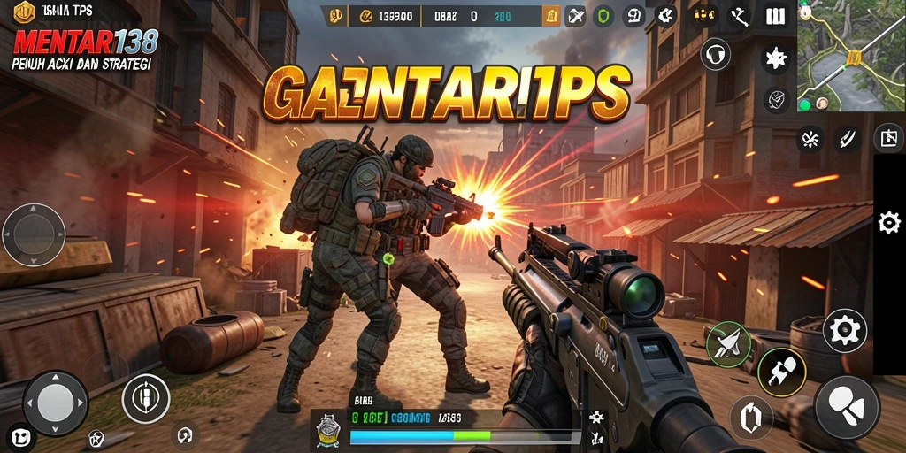 Tangkapan layar utama gameplay TPS MENTARI138 yang intens dan strategis.