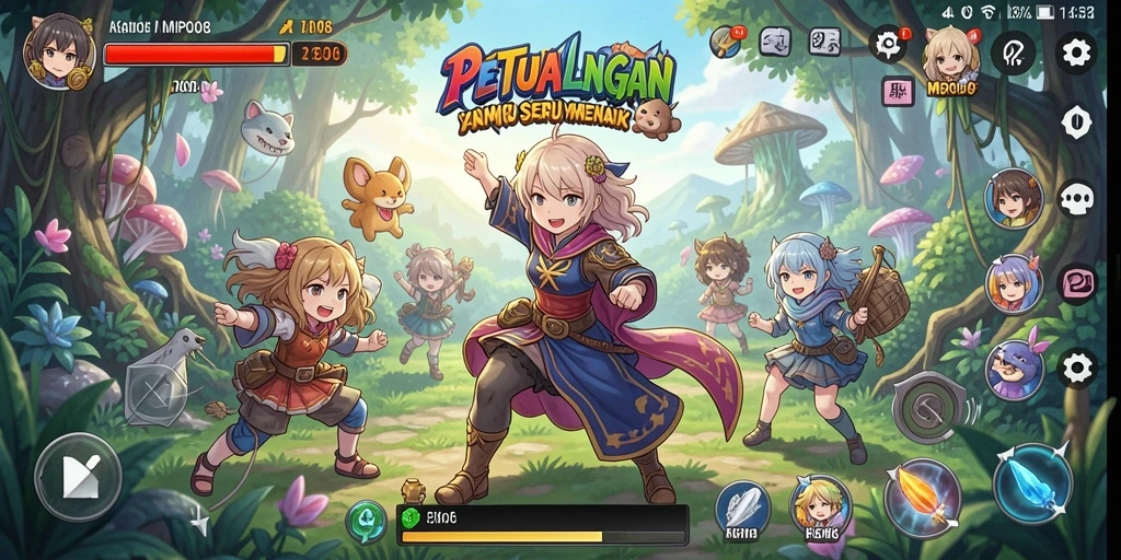 Tampilan menarik dari gameplay seru MPO08 dengan karakter anime.