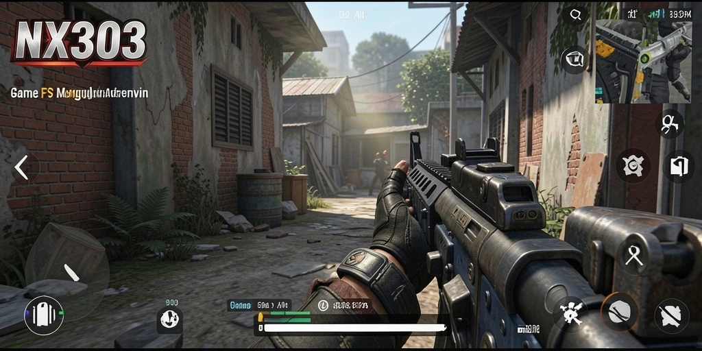 Tampilan gameplay intens dari NX303 saat pertempuran berlangsung.