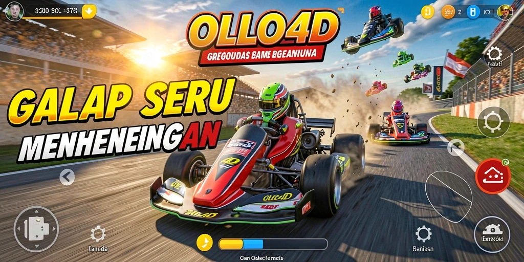 Gameplay Racing mendebarkan di OLLO4D yang menampilkan kecepatan tinggi.