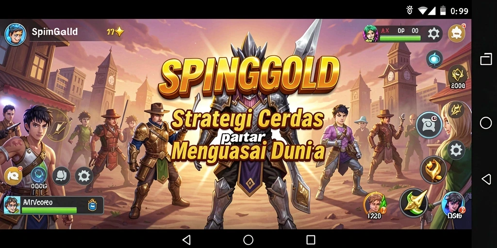 Gameplay SPINGOLD menampilkan strategi pertempuran yang mendebarkan dan grafis menawan.