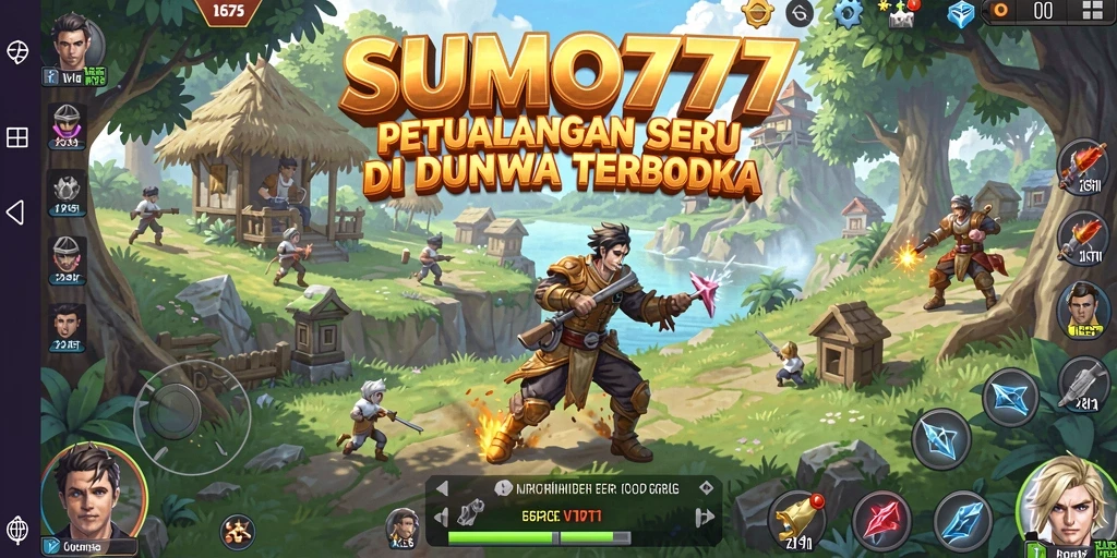 Screenshot menunjukkan aksi mendebarkan dalam dunia terbuka SUMO777.