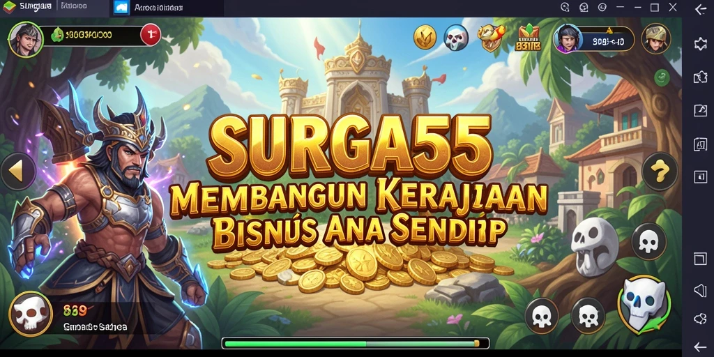 Tampilan gameplay SURGA55 yang menampilkan strategi bisnis yang canggih.